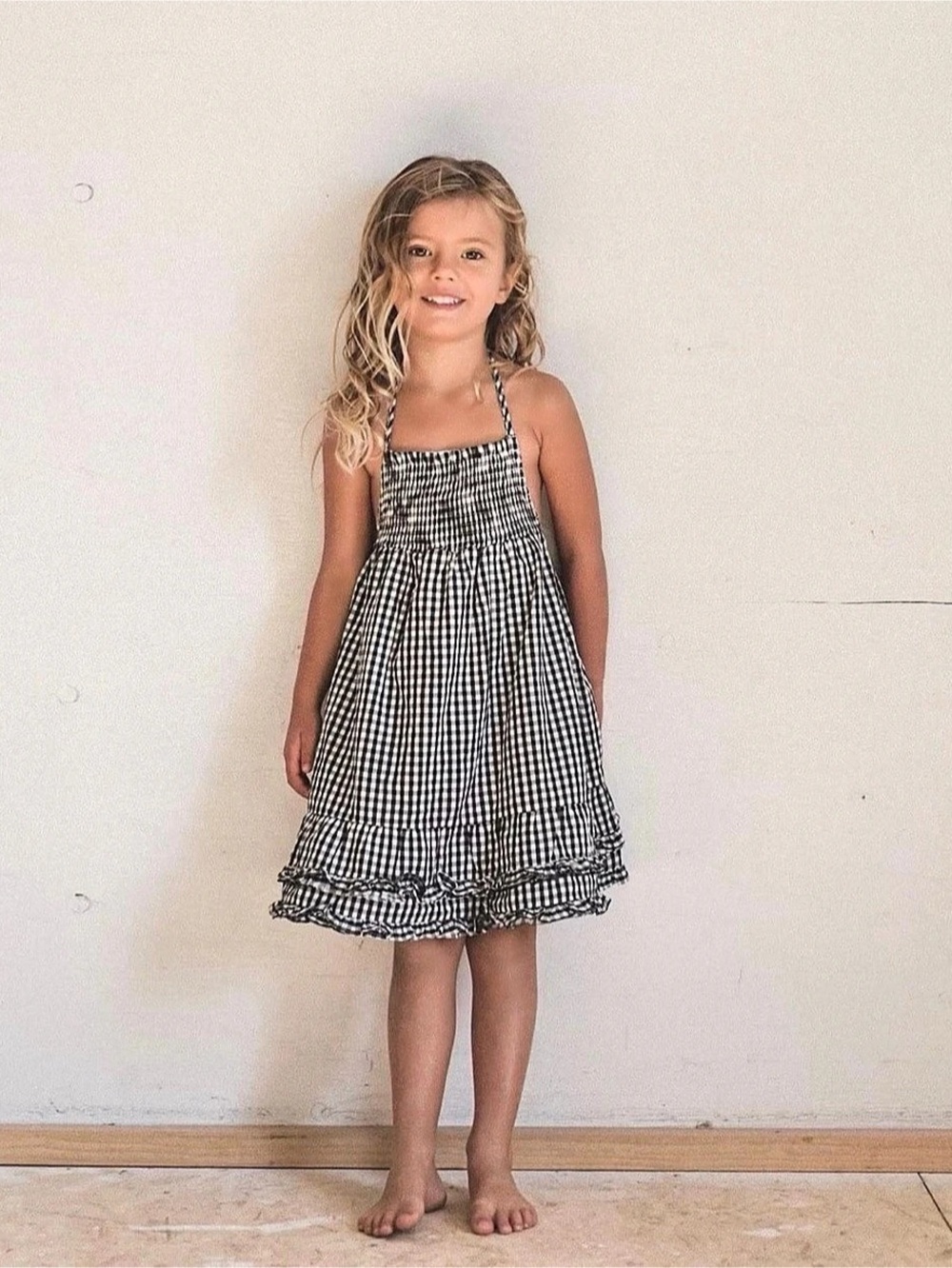 Raised By Water The Louise Dress Kids Gingham Sundress
